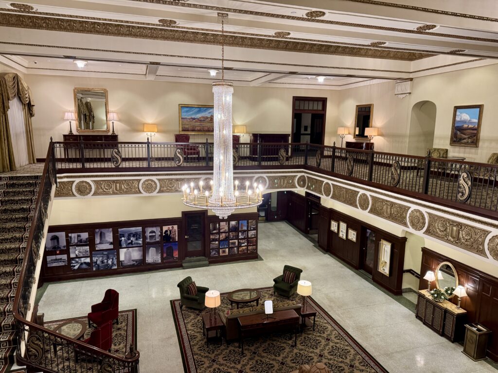 Lobby of the Hotel Settles in Big Spring, Texas.